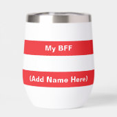 BFFフレンド最高のフォーエバーワインカフェワインタンブラー (背面)