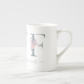 BFFフレン最高のズフォーエバー赤面水色フローラ ボーンチャイナマグカップ (右)