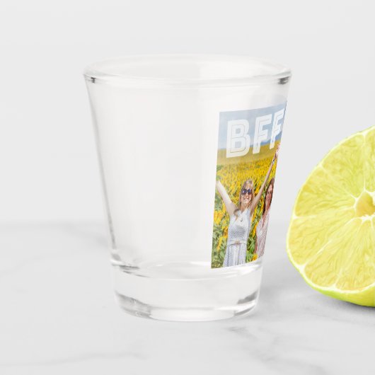 BFFフレ最高のイズフォエバーフォトタイポグラフィ ショットグラス (左)