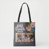 BFFフローラフォトコラージョ最高のンフレンズフォーエバー トートバッグ (正面)