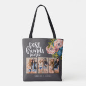 BFFフローラフォトコラージョ最高のンフレンズフォーエバー トートバッグ (裏面)