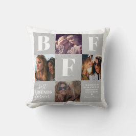 BFFベストフォトコラージンググレー クッション