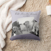 BFFモダンフォトコラージギフト紫パーソナライズされた色 クッション (ブランケット)