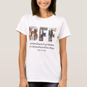 BFFモダンフォトコラージュ友情ベスティーズシック Tシャツ