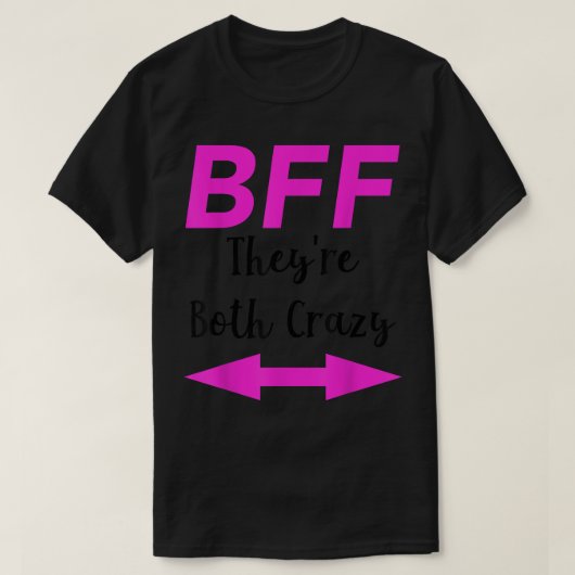 BFF両方とも一致する矢印熱狂するの友人である Tシャツ (デザイン正面)