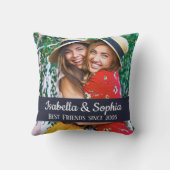 BFF写真の友最高の達は永遠モダン クッション (裏面)