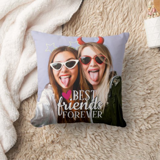 BFF写真の友最高の達は永遠モダン クッション (ブランケット)