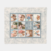 BFF写真エレガントコラージュ（名前あり） フリースブランケット (正面(横))