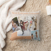 BFF写真モダンコラージギフトピーチパーソナライズされたー クッション (ブランケット)