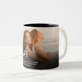 BFF定パーソナライズされた義の友最高の人の写真 ツートーンマグカップ (正面右)