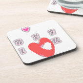 BFF最高の永遠の友よ:私はあなたを愛する芸術プリント コースター (左側)