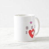 BFF最高の永遠の友よ:私はあなたを愛する芸術プリント コーヒーマグカップ (正面右)