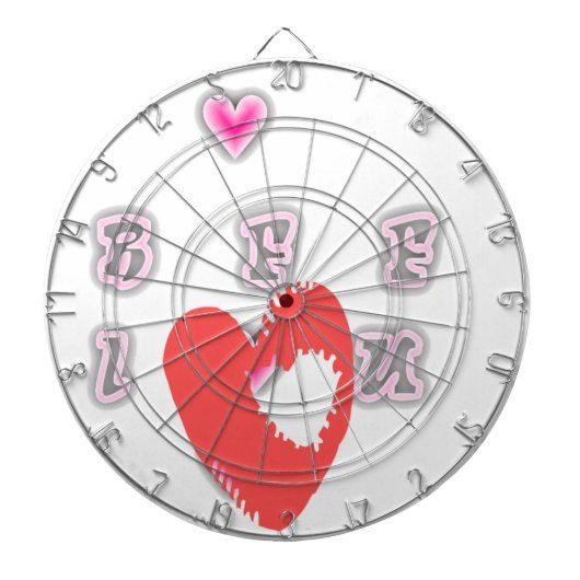 BFF最高の永遠の友よ:私はあなたを愛する芸術プリント ダーツボード (正面)