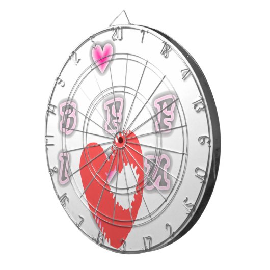 BFF最高の永遠の友よ:私はあなたを愛する芸術プリント ダーツボード (正面右)