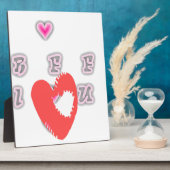 BFF最高の永遠の友よ:私はあなたを愛する芸術プリント フォトプラーク (側面)