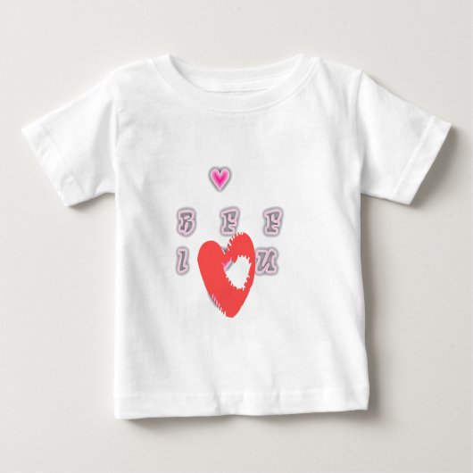 BFF最高の永遠の友よ：私はあなたを愛する芸術プリント ベビーTシャツ (正面)