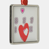 BFF最高の永遠の友よ:私はあなたを愛する芸術プリント メタルオーナメント (右)