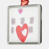 BFF最高の永遠の友よ:私はあなたを愛する芸術プリント メタルオーナメント (左)