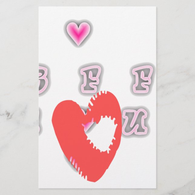 BFF最高の永遠の友達：私はあなたを愛する文字引用文 (正面)