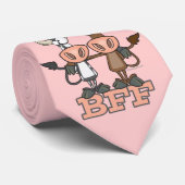 BFF牛の友最高の達は永遠に仲間 ネクタイ (ロール)