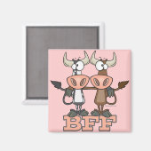 BFF牛の友最高の達は永遠に仲間 マグネット (正面/裏面)
