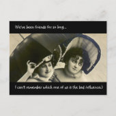 BFF私たちは友達だった悪い影響おもしろいはがき ポストカード (正面)