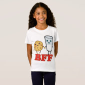 BFF、クッキーおよびミルク Tシャツ (正面フル)