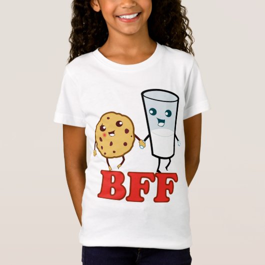 BFF、クッキーおよびミルク Tシャツ (正面)