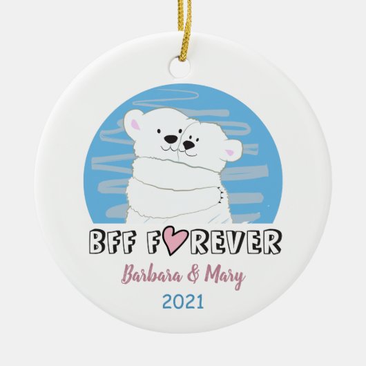 BFF クリスマス セラミックオーナメント (正面)