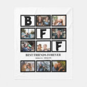 BFF スタイリッシュ Friends 最高の Forever 9 Photo Collage フリースブランケット (正面)