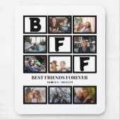 BFF スタイリッシュ Friends 最高の Forever 9 Photo Collage マウスパッド (正面)