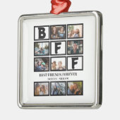 BFF スタイリッシュ Friends 最高の Forever 9 Photo Collage メタルオーナメント (左)