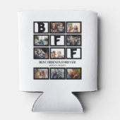 BFF スタイリッシュ Friends 最高の Forever 9 Photo Collage 缶クーラー (裏面)