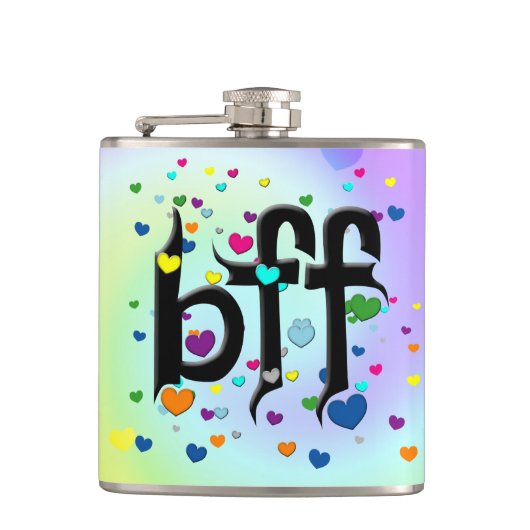 bff -ハート フラスク (正面)