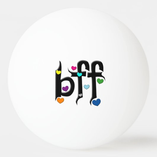 bff -ハート 卓球ボール (正面)