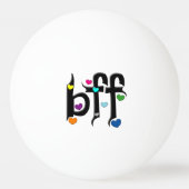 bff -ハート 卓球ボール (裏面)