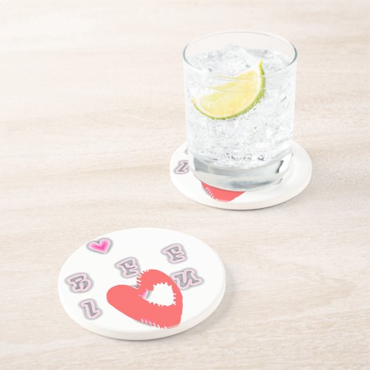 BFF。ベストフレンズフォーエバー:愛してる アートプリント コースター (側面)