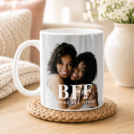 BFF ベストフレンド 永遠の友情 ハートの写真マグカップ コーヒーマグカップ