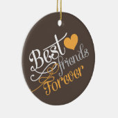 BFF -写真を持つ永久にファッションの親友 セラミックオーナメント (右)