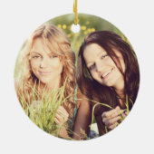 BFF -写真を持つ永久にファッションの親友 セラミックオーナメント (裏面)