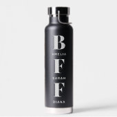 BFF |友最高のだち4 Photo Collage名前をカスタムする ウォーターボトル (左面)