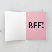 BFF、友最高の人永遠グリーティングカード シーズンカード (内部)