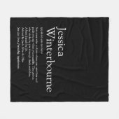 BFF 定義 ブラック＆ホワイト パーソナライズド フリースブランケット (正面(横))