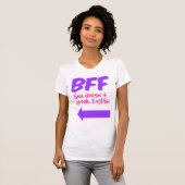 BFF -彼女は英国の一致のタンクトップを話しません Tシャツ (正面フル)