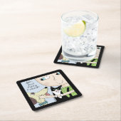 BFF:最高の犬猫と友人たち スクエアペーパーコースター (インサイチュ)