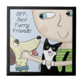 BFF:最高の犬猫と友人たち タイル (正面)