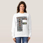 BFF 最高の Friends Forever 15フォトコラージュテンプレート スウェットシャツ (正面フル)