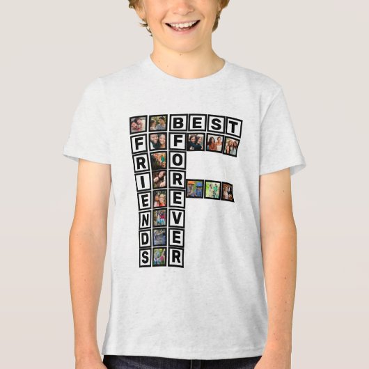 BFF 最高の Friends Forever 15フォトコラージュテンプレート トライブレンドＴシャツ (正面)