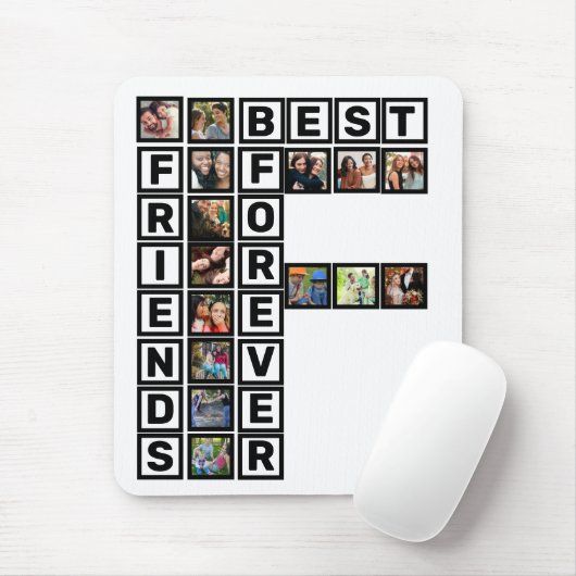 BFF 最高の Friends Forever 15フォトコラージュテンプレート マウスパッド (マウス)