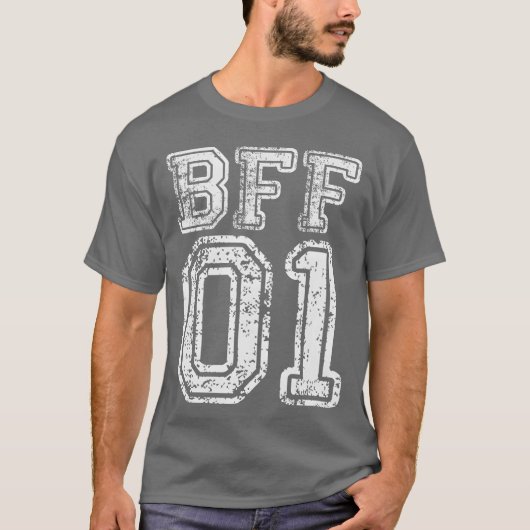 BFF 01 ベストフレンドおそろいコーデ レトロ Tシャツ (正面)